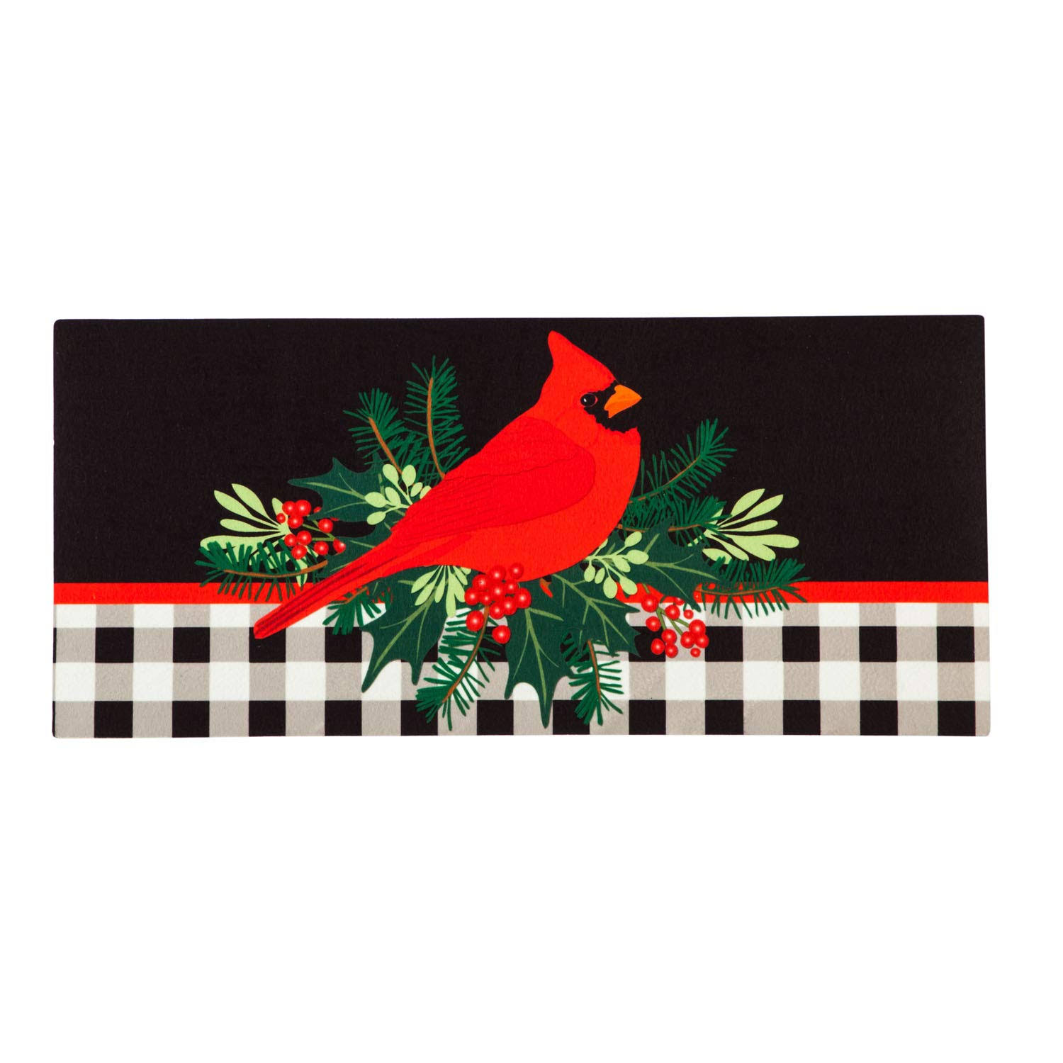 Evergreen Merry Christmas Cardinal Sassafras Switch Mat