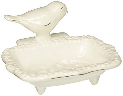 Abbott Collection White Bird Soap Dish