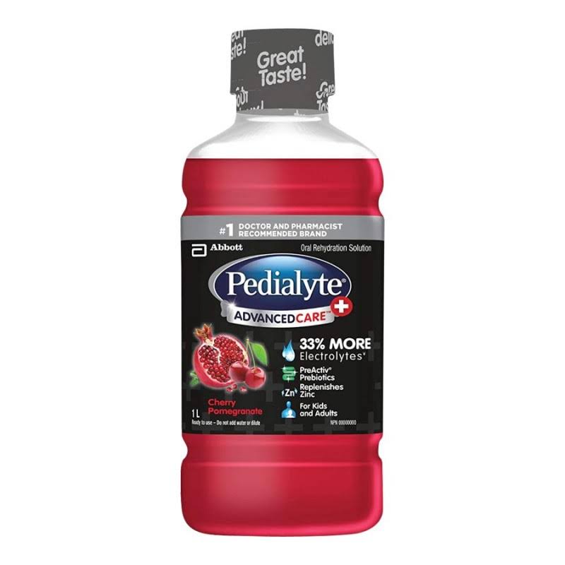 Pedialyte AdvancedCare Plus Electrolyte Rehydration Solution Pomegranate