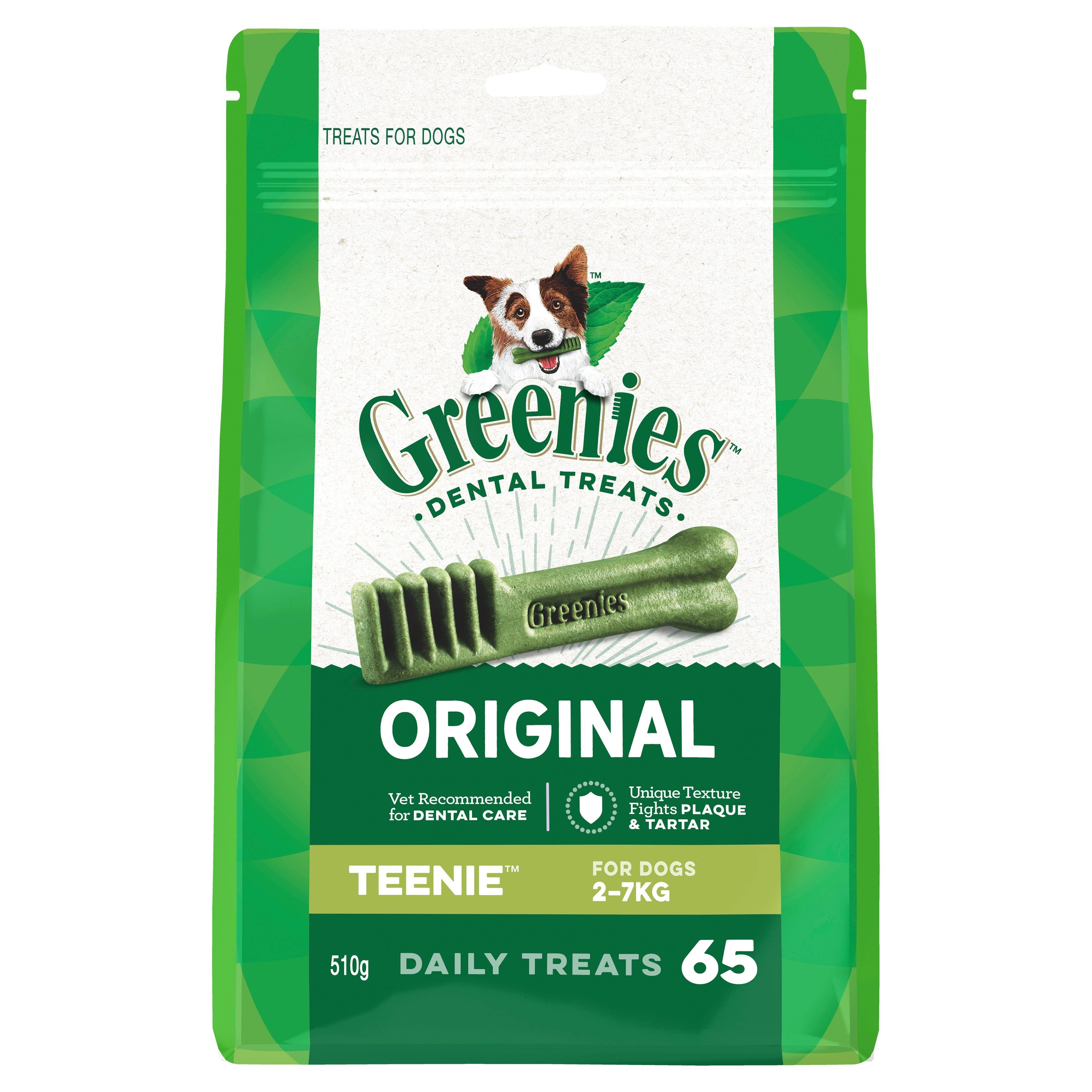 Greenies Dog Dental Chew Treats - Teenie, 18oz, 65 Treats