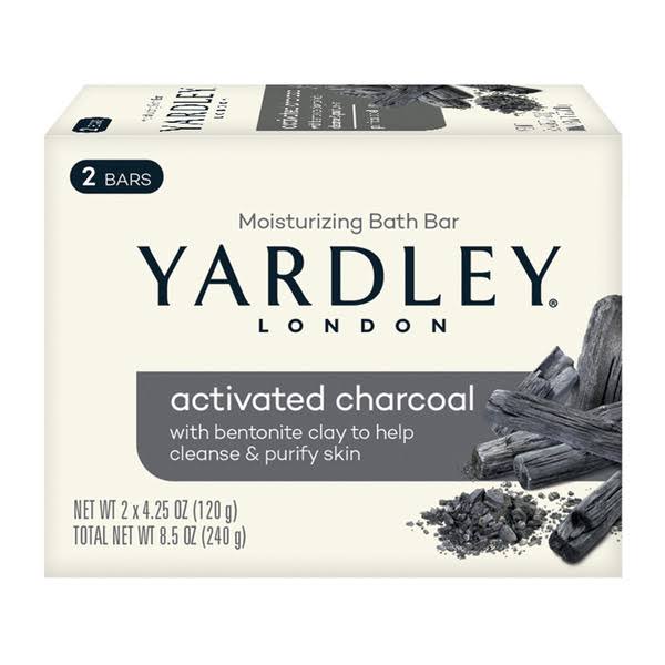 Yardley London Activated Charcoal Moisturizing Bath Bar - 4.25 oz