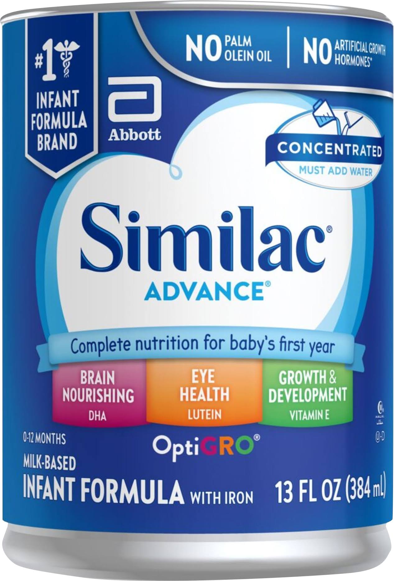 Abbott Similac Advance OptiGro Infant Formula with Iron - Birth-12 Months, 13oz