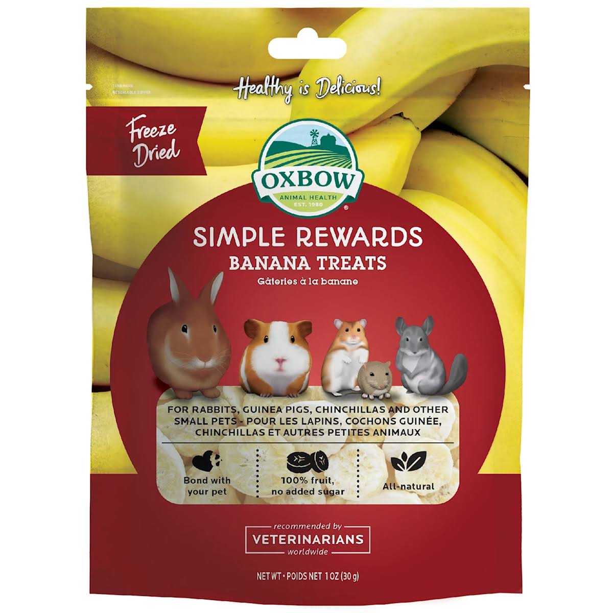 Oxbow Animal Health Simple Rewards Banana Treats - 30g
