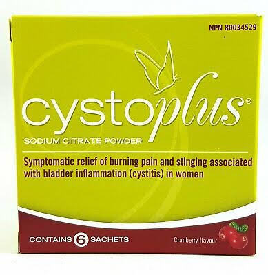 Cystoplus Cranberry Flavour Sachets Sodium Citrate Powder - 6ct