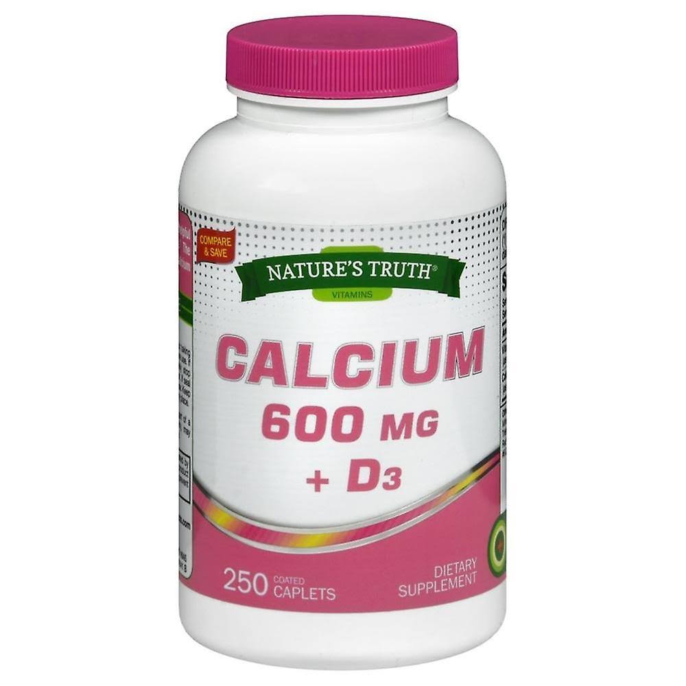 Nature's Truth Calcium Plus Vitamin D3 Tablets - 250ct