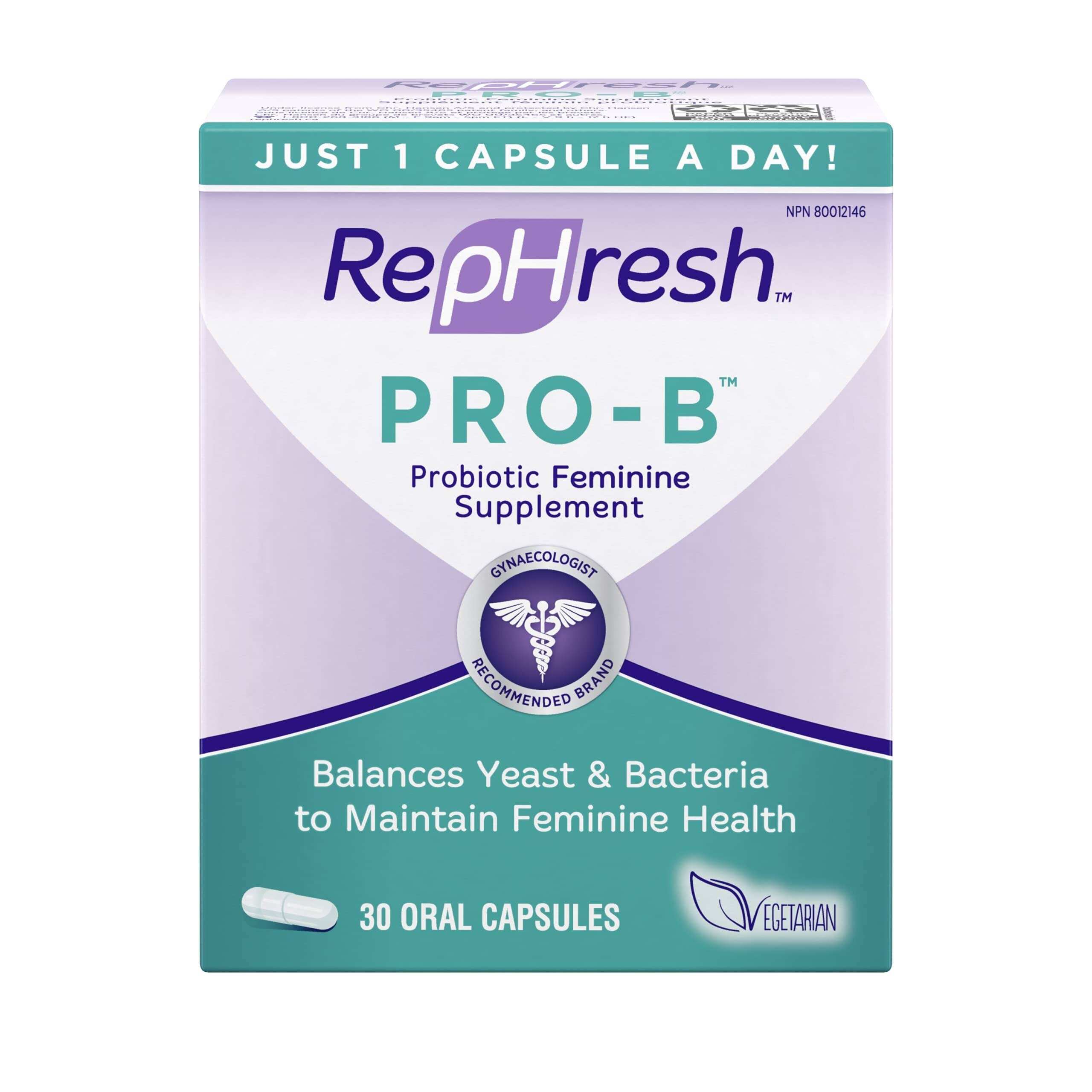 RepHresh Pro-B Probiotic Feminine Supplement - 30 Capsules