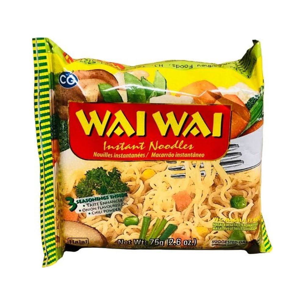 WAI WAI Instant Vegetarian Noodles - 75 G