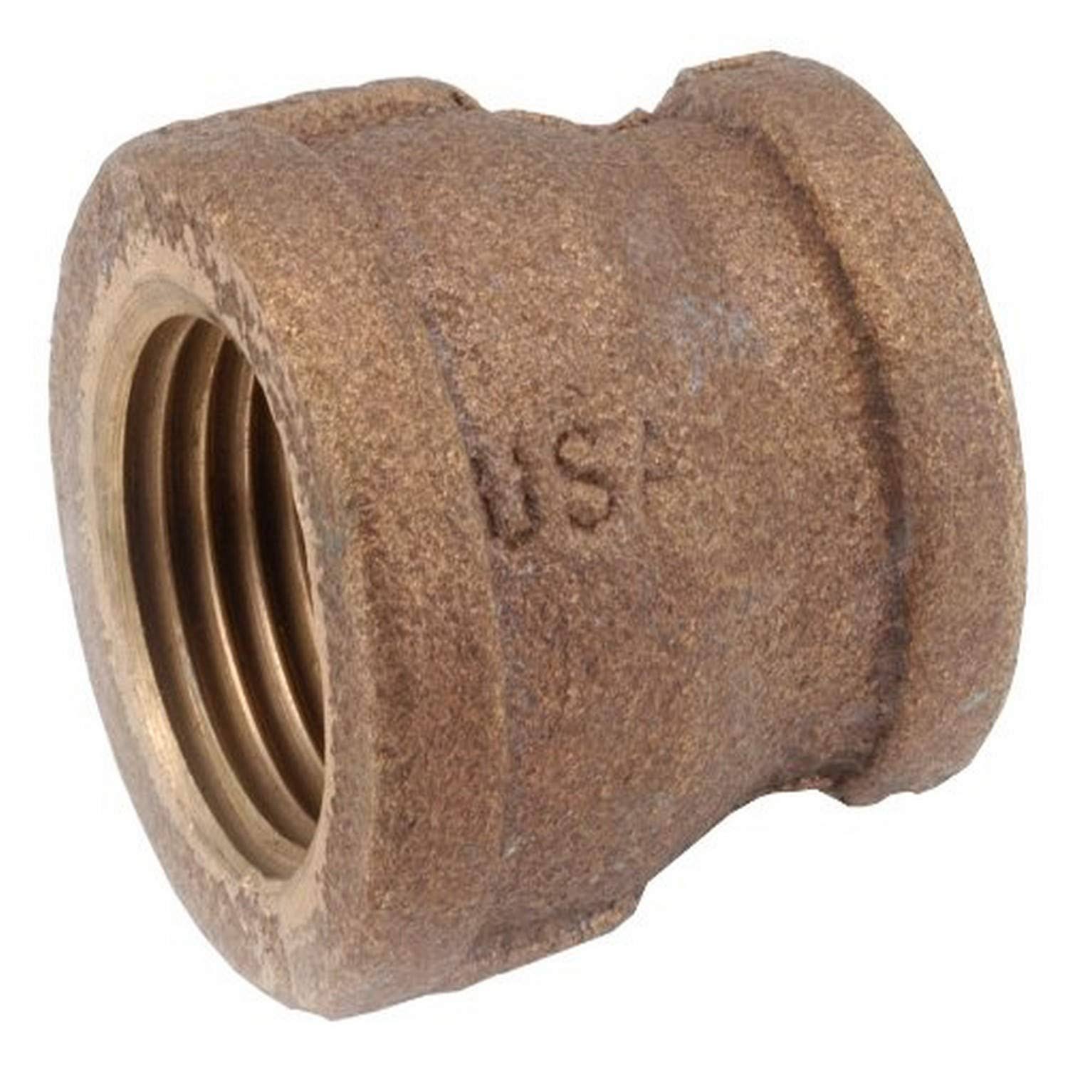 Anderson Metals 738119-0804 Red Brass Low Lead Coupling - 1/2"x1/4"