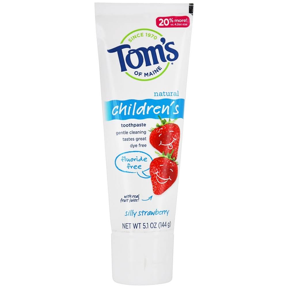 Tom's of Maine - Natural Children's Fluoride-Free Toothpaste Silly Strawberry - 5.1 oz.