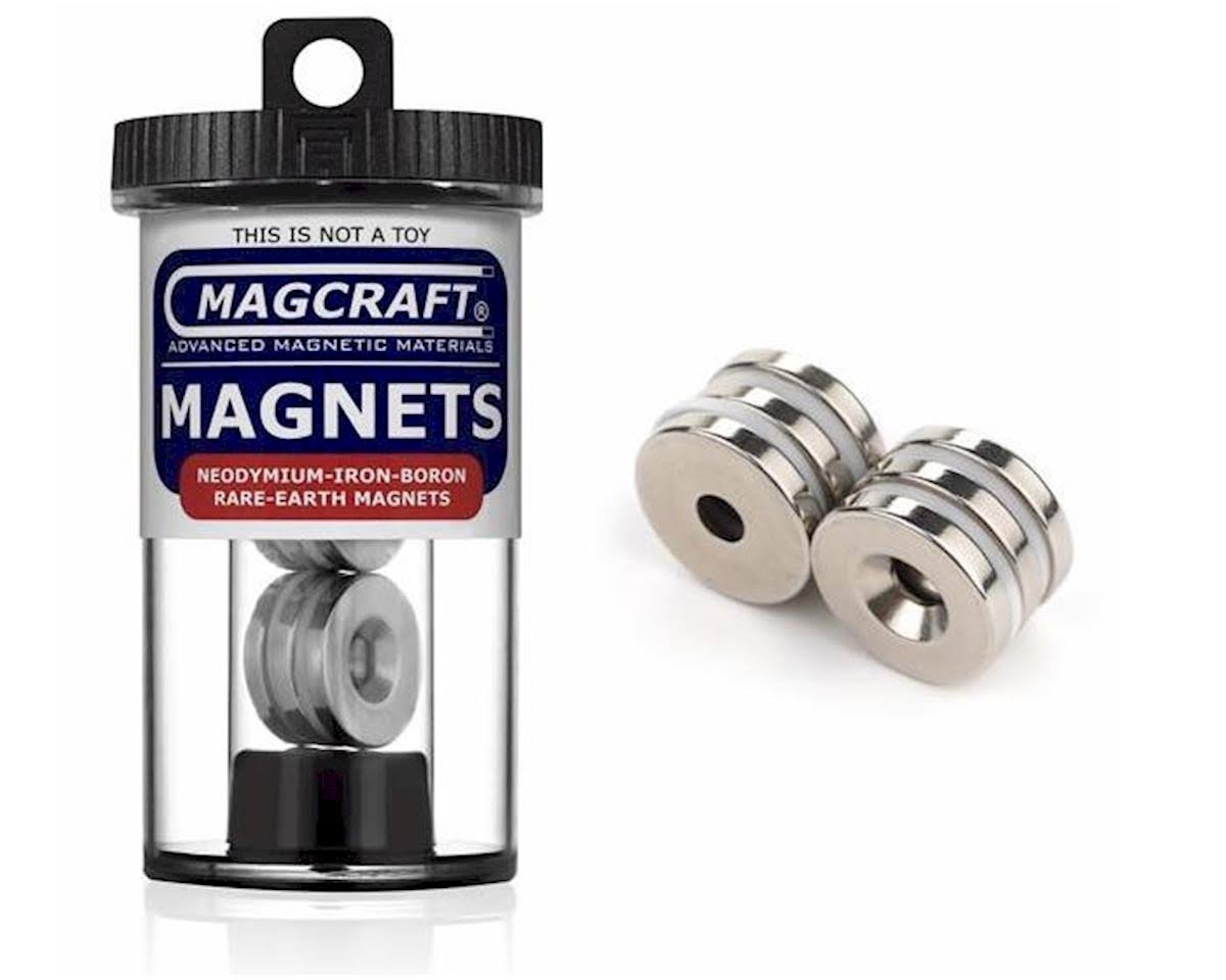 Magcraft 0589 Rare-Earth Ring Magnets 3/4"x1/5"x1/8" (6)