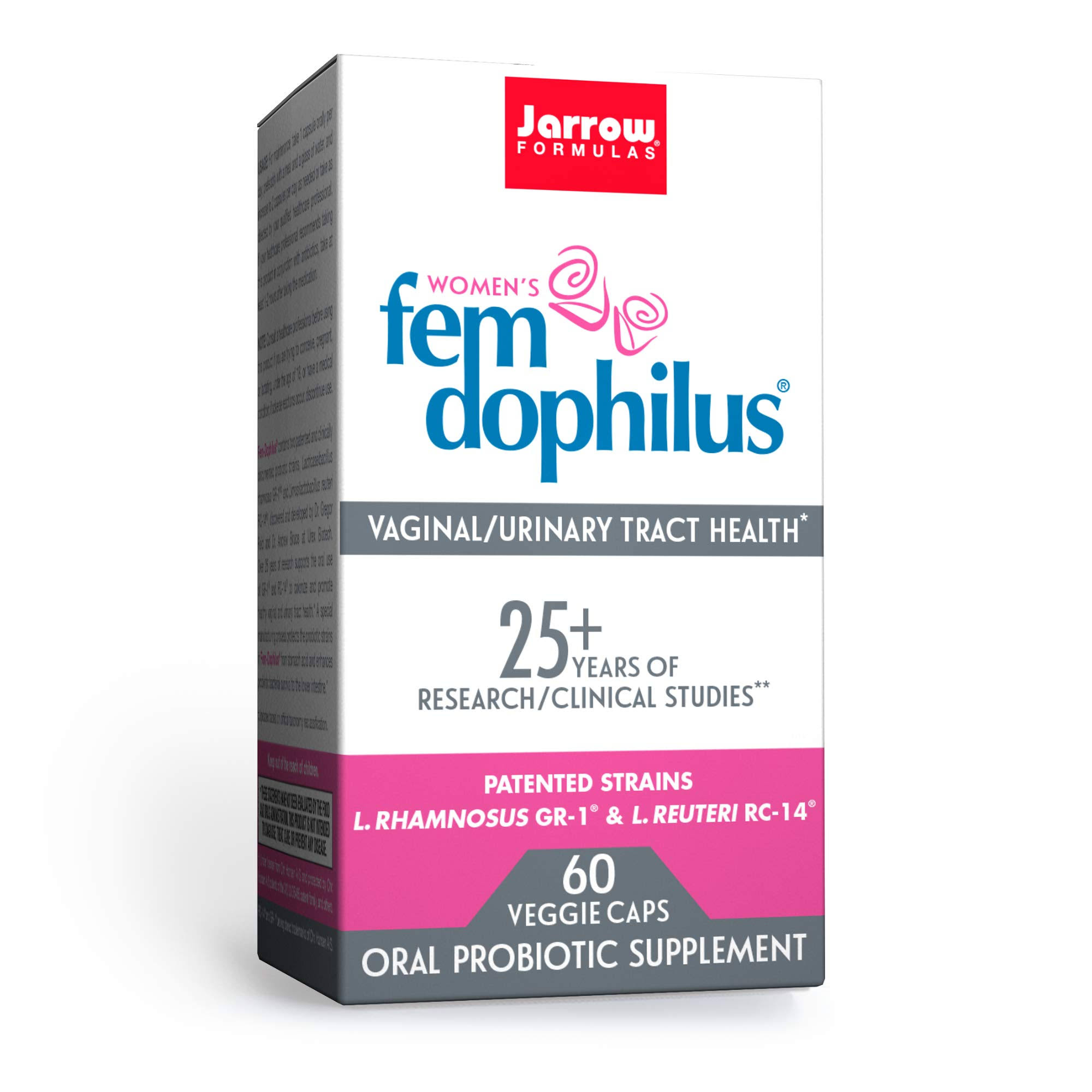 Jarrow Formulas Fem-Dophilus Oral Probiotic Supplement - 60 Capsules