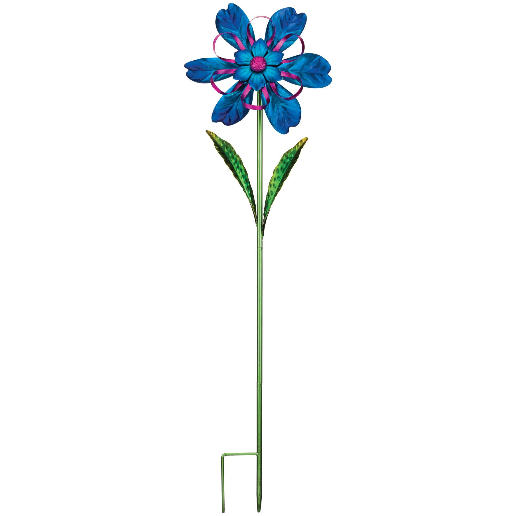 Regal Art & Gift REGAL12162 Blue Flower Spinner Stake