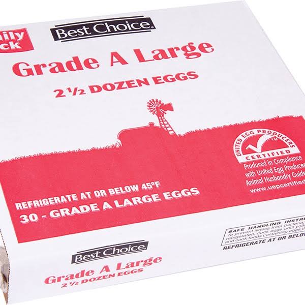 Best Choice Grade A Large Eggs - 30 Ct