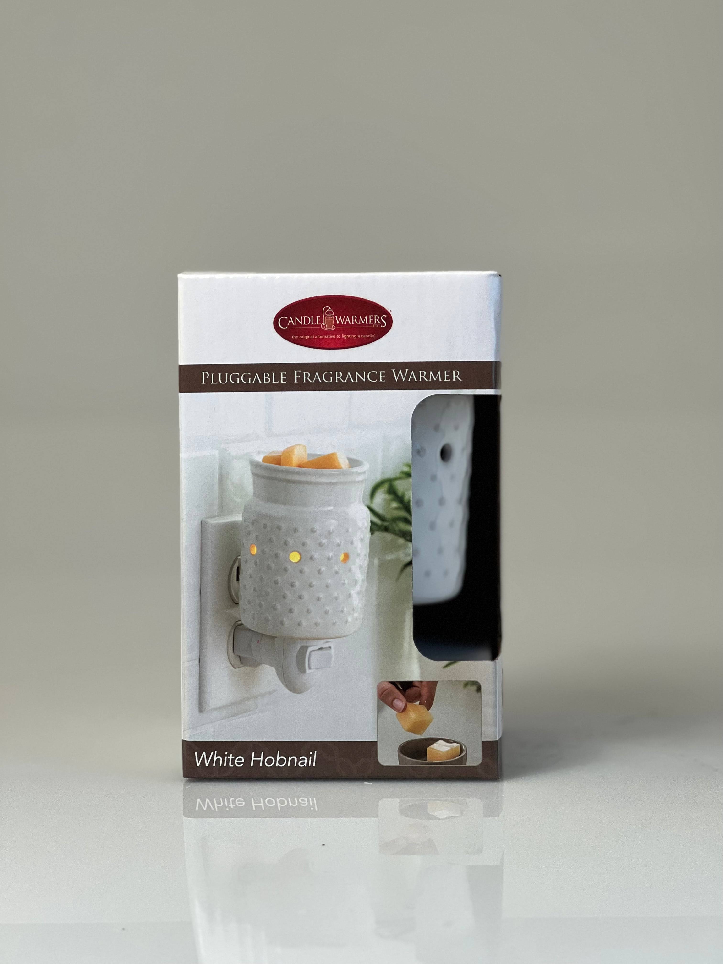 Candle Warmers Etc. White Hobnail Pluggable Fragrance Warmer