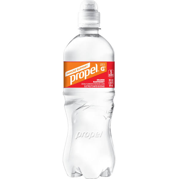 Propel Electrolyte Water Beverage, Orange Raspberry - 20 oz