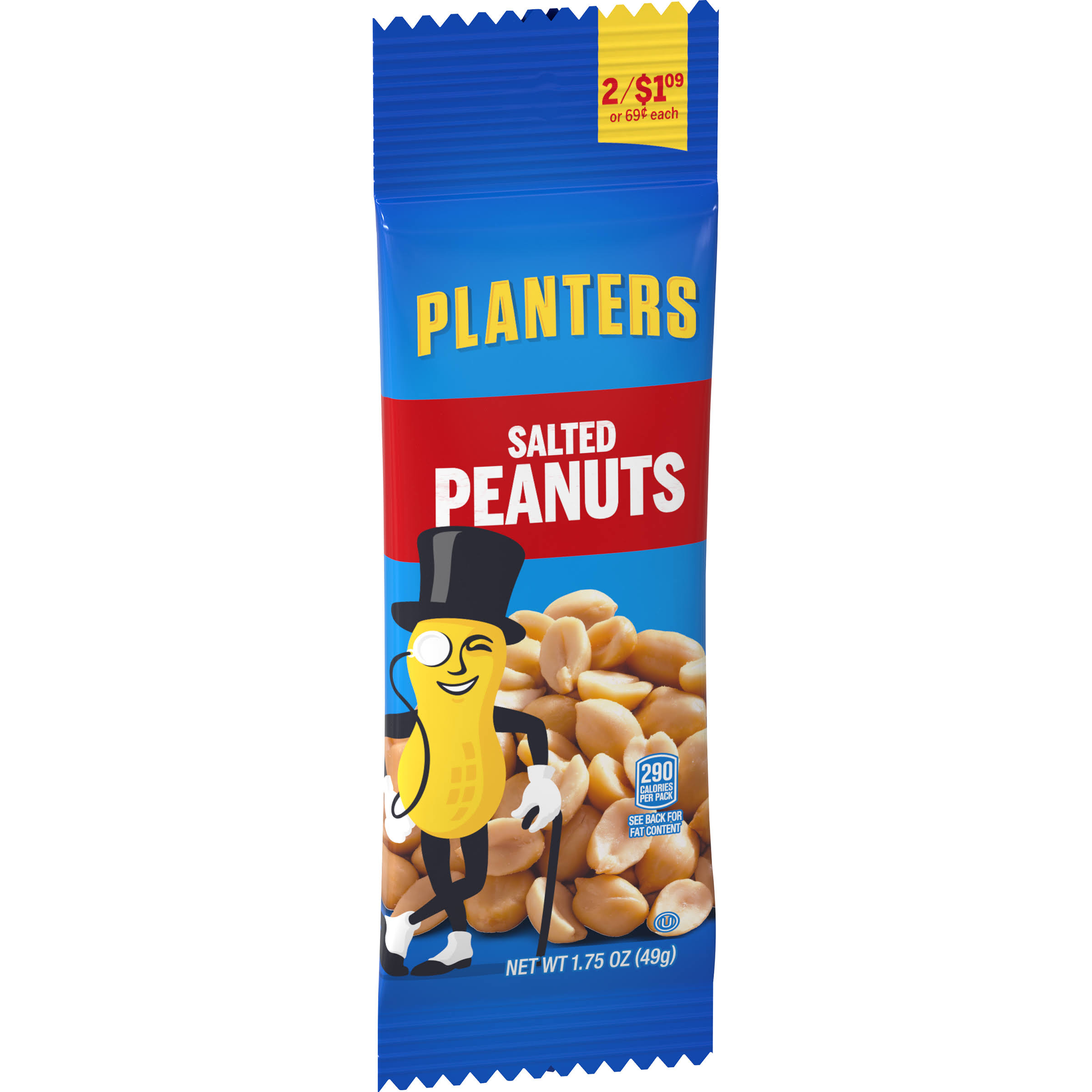 Planters Salted Peanuts, 1.75 Ounce -- 108 per case.