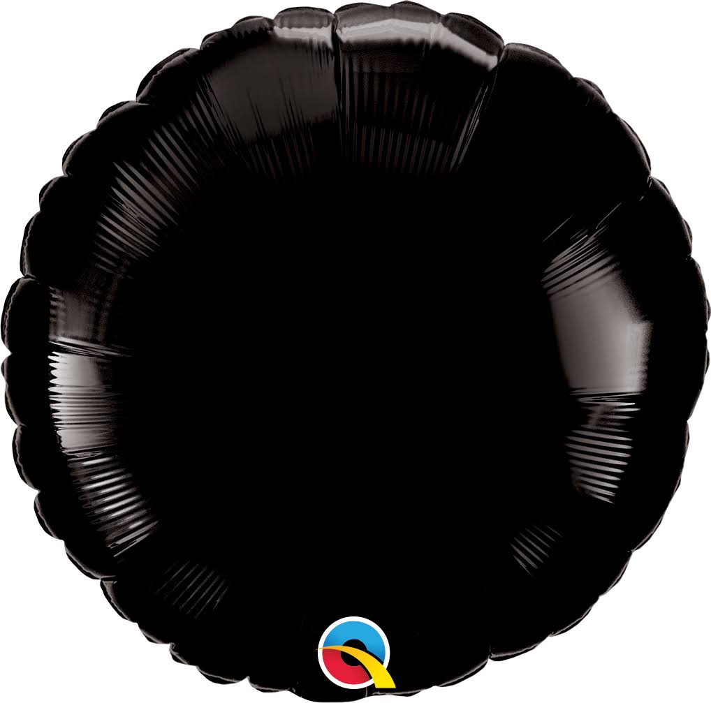 Qualatex Round Shaped Foil Balloon - Black, 18"