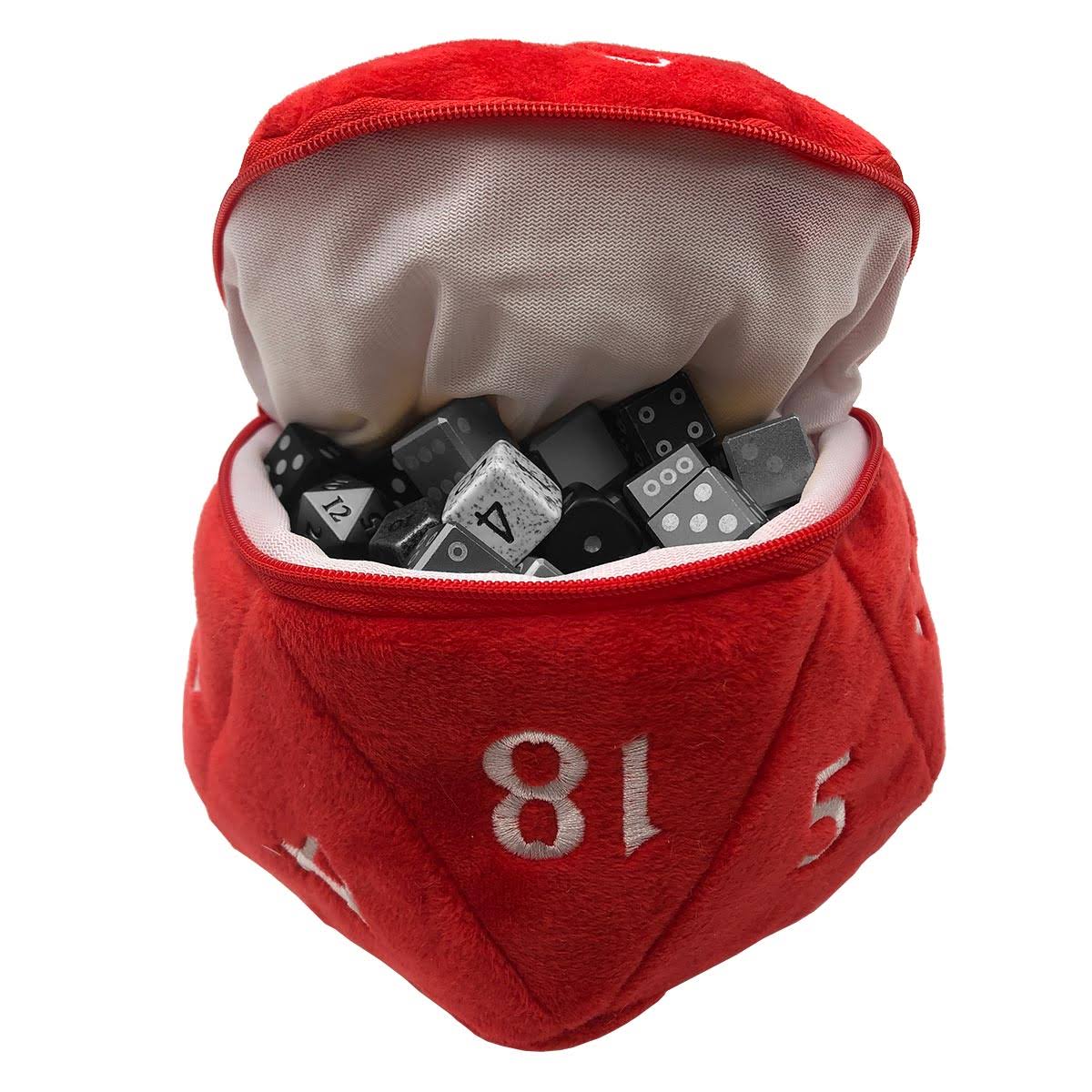 Dungeons & Dragons D20 Plush Dice Bag - Red