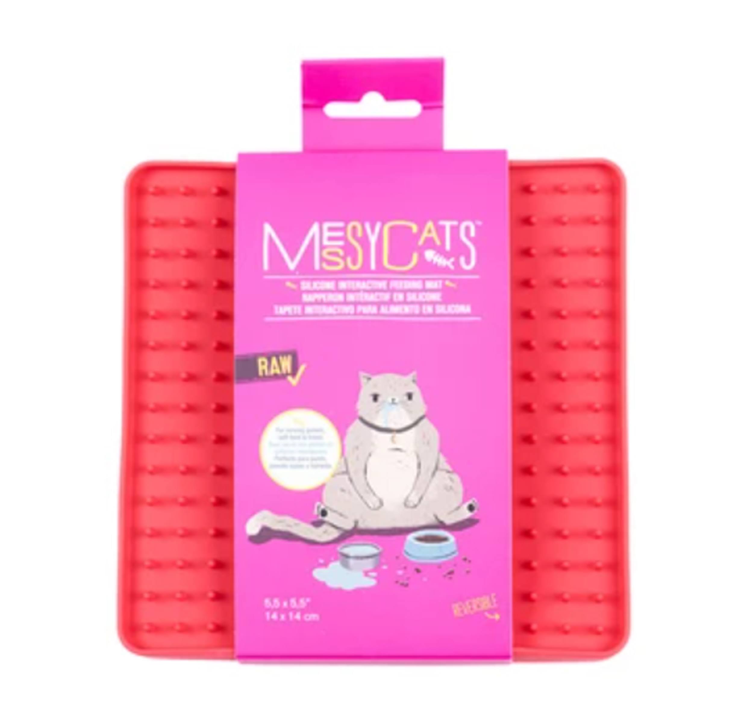 Messy Mutts Cat Silicone Interactive Feeding Mat - Watermelon