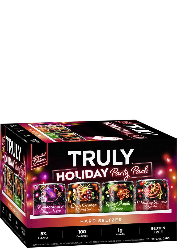 Truly Hard Seltzer, Holiday Party Pack - 12 pack, 12 fl oz cans