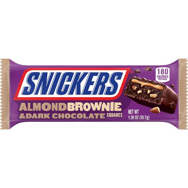 Snickers Brownie Squares, Almond & Dark Chocolate - 1.26 oz
