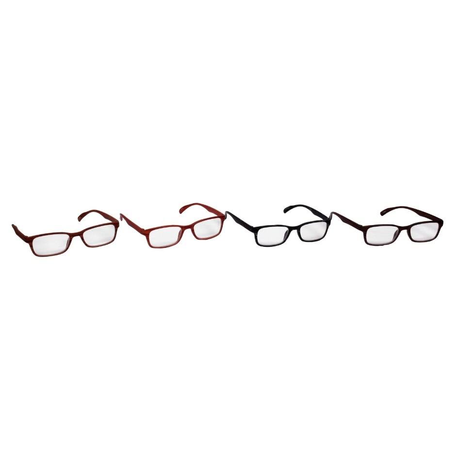 Case of Reading Glasses with Wooden-Effect Frames, 5.5x1.5x5.375 in. (