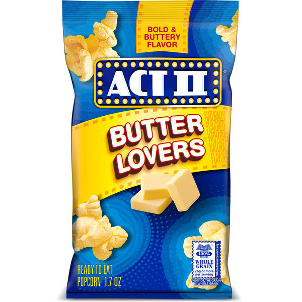 ACT II Butter Lovers Popped Popcorn, Gluten Free, 1.7 oz.