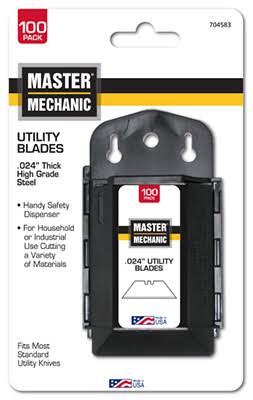 IDL Tools Master Mechanic 704583 Heavy Duty Utility Knife Blade - 0.024"