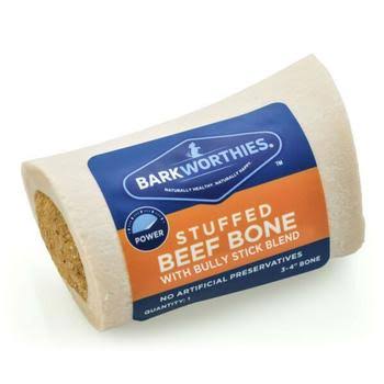 Barkworthies Pet Treat - Large, Stuffed Shin Bone