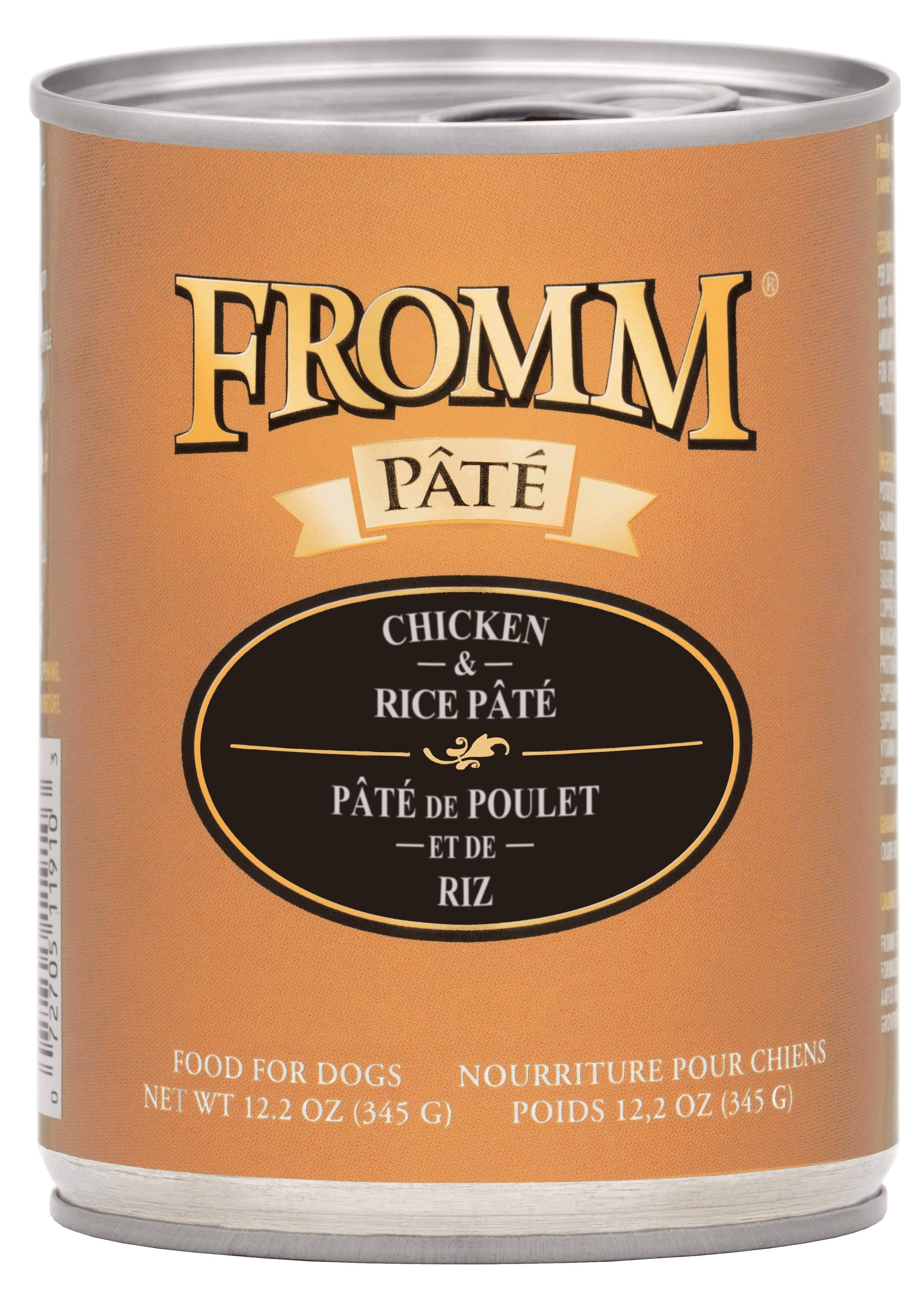 Fromm Chicken & Rice Pate Dog Food - 12.2 oz - Case-12