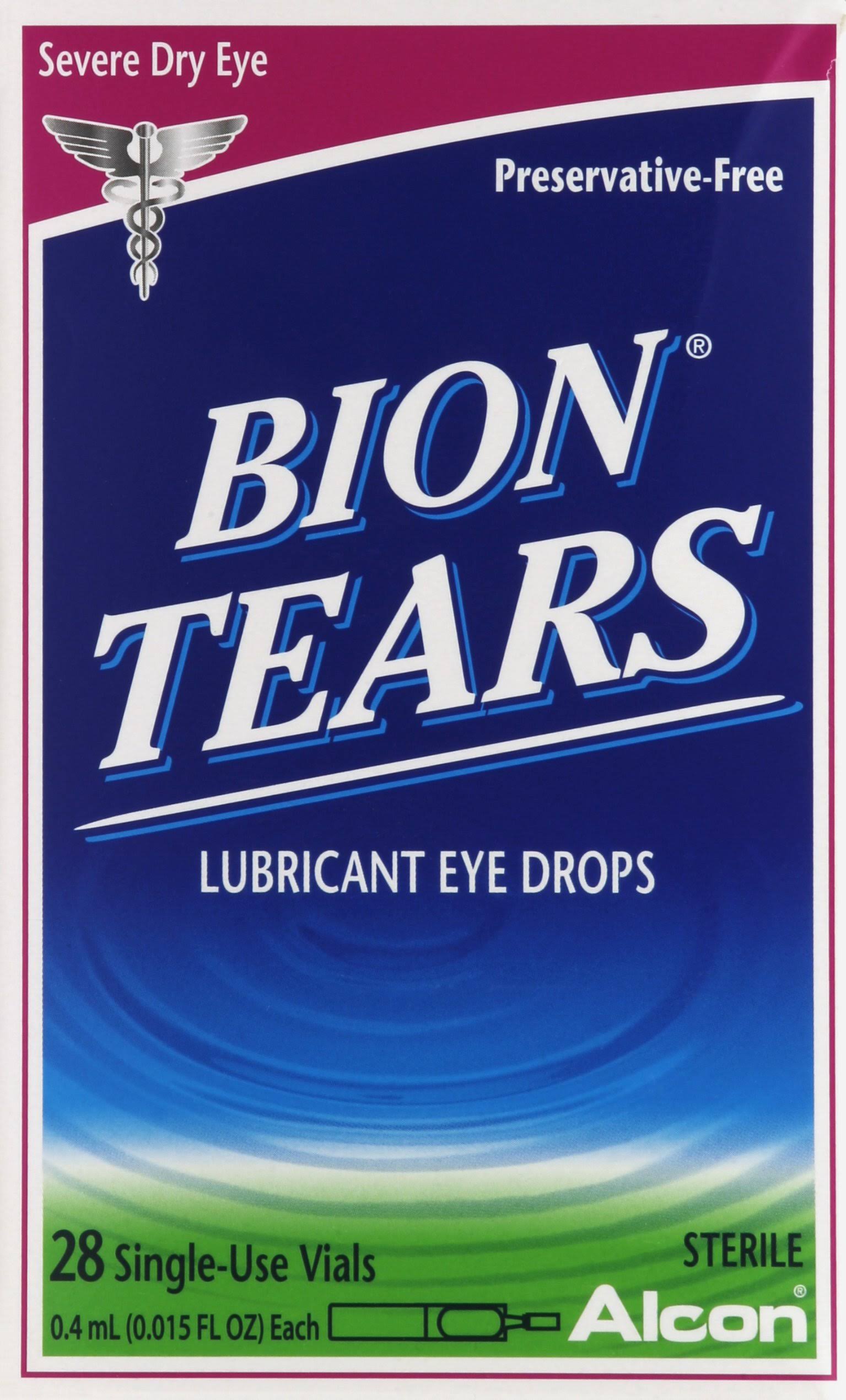 Alcon Bion Tears Lubricant Eye Drops - 28 vials