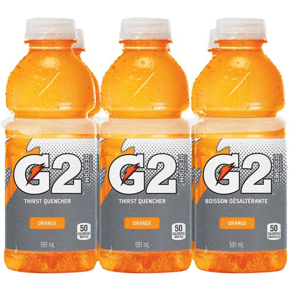 Gatorade Performer G2 Electrolyte Beverage - Orange, 591ml, 6pk