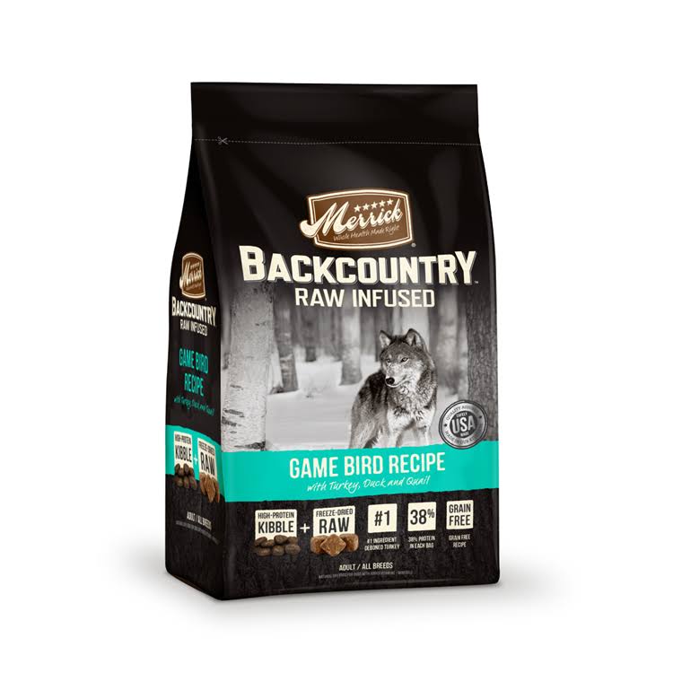 Merrick Backcountry Raw Infused Dog Food - Game Bird With Turkey Duck And Quail