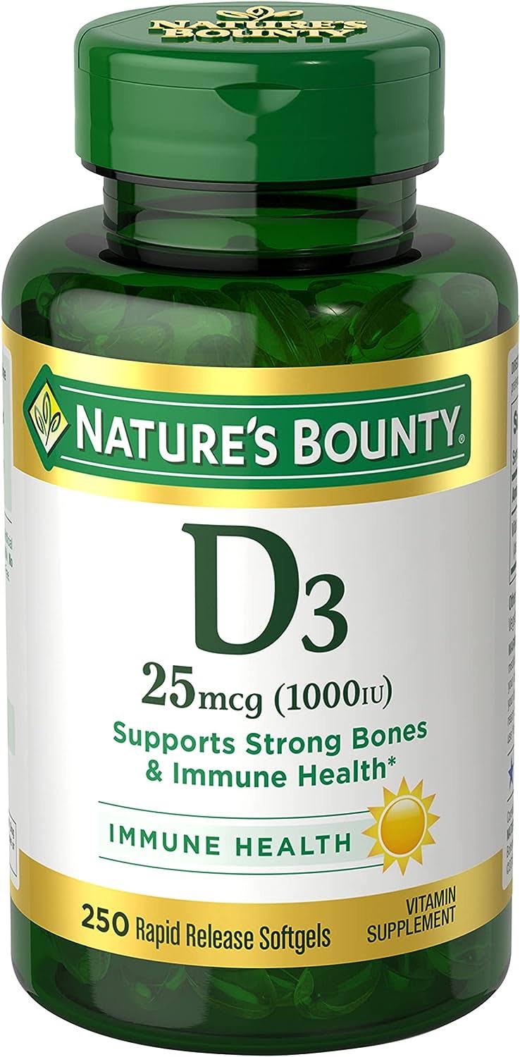 Nature's Bounty Vitamin D3 Supplement - 1000iu, 250 Softgels
