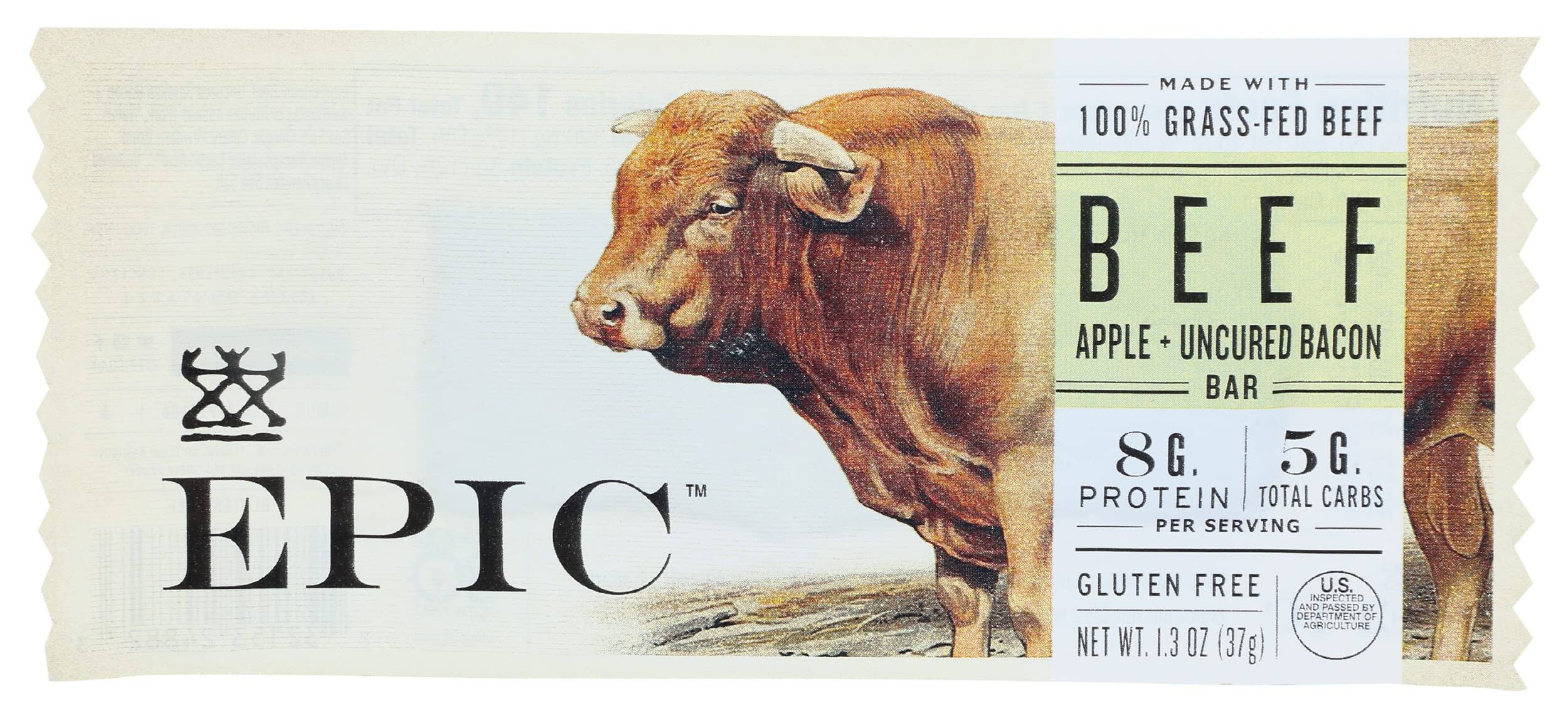 Epic Beef Bar, Apple + Uncured Bacon - 1.3 oz