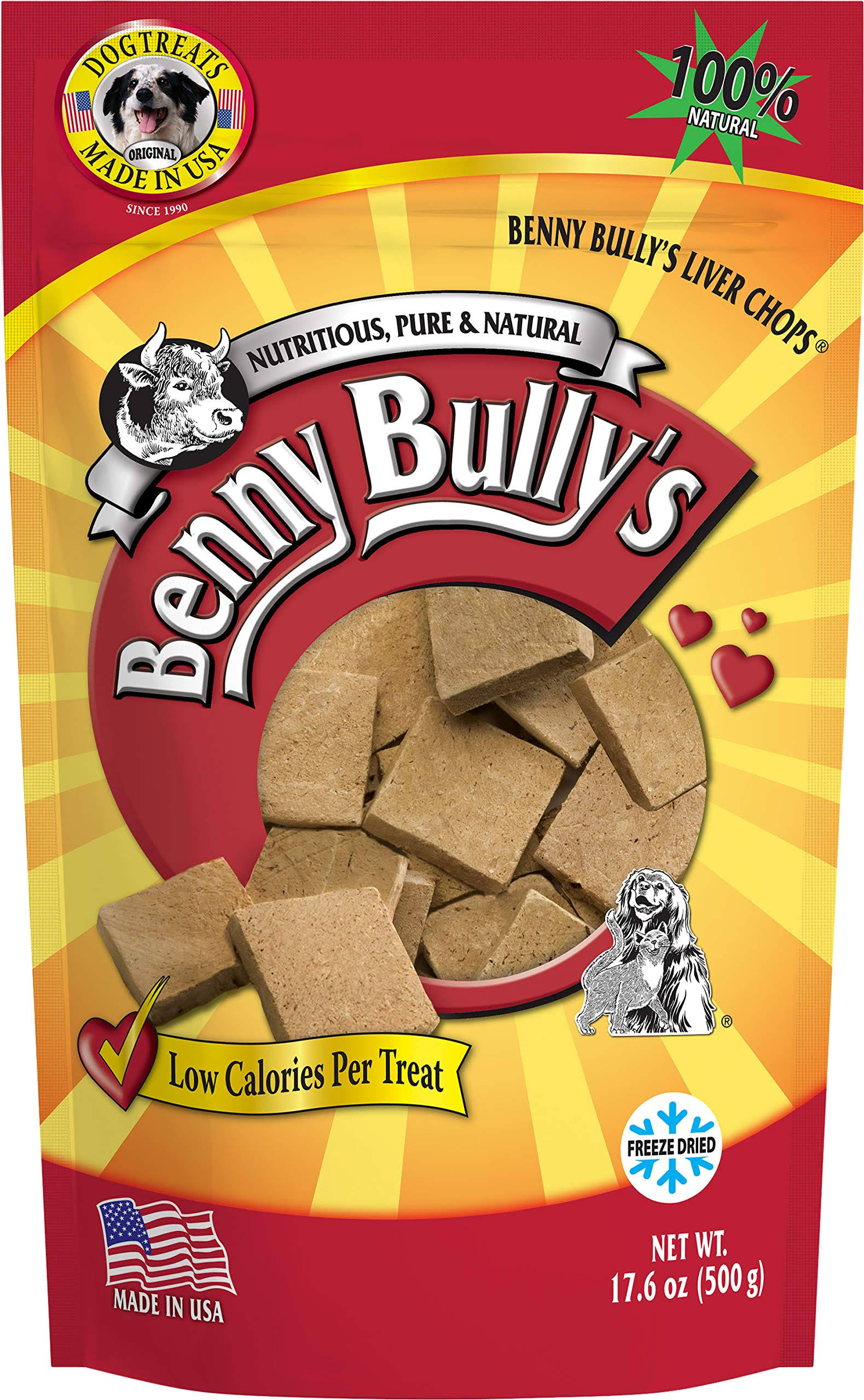 Benny Bullys Liver Chops Original Dog Treats - 500g