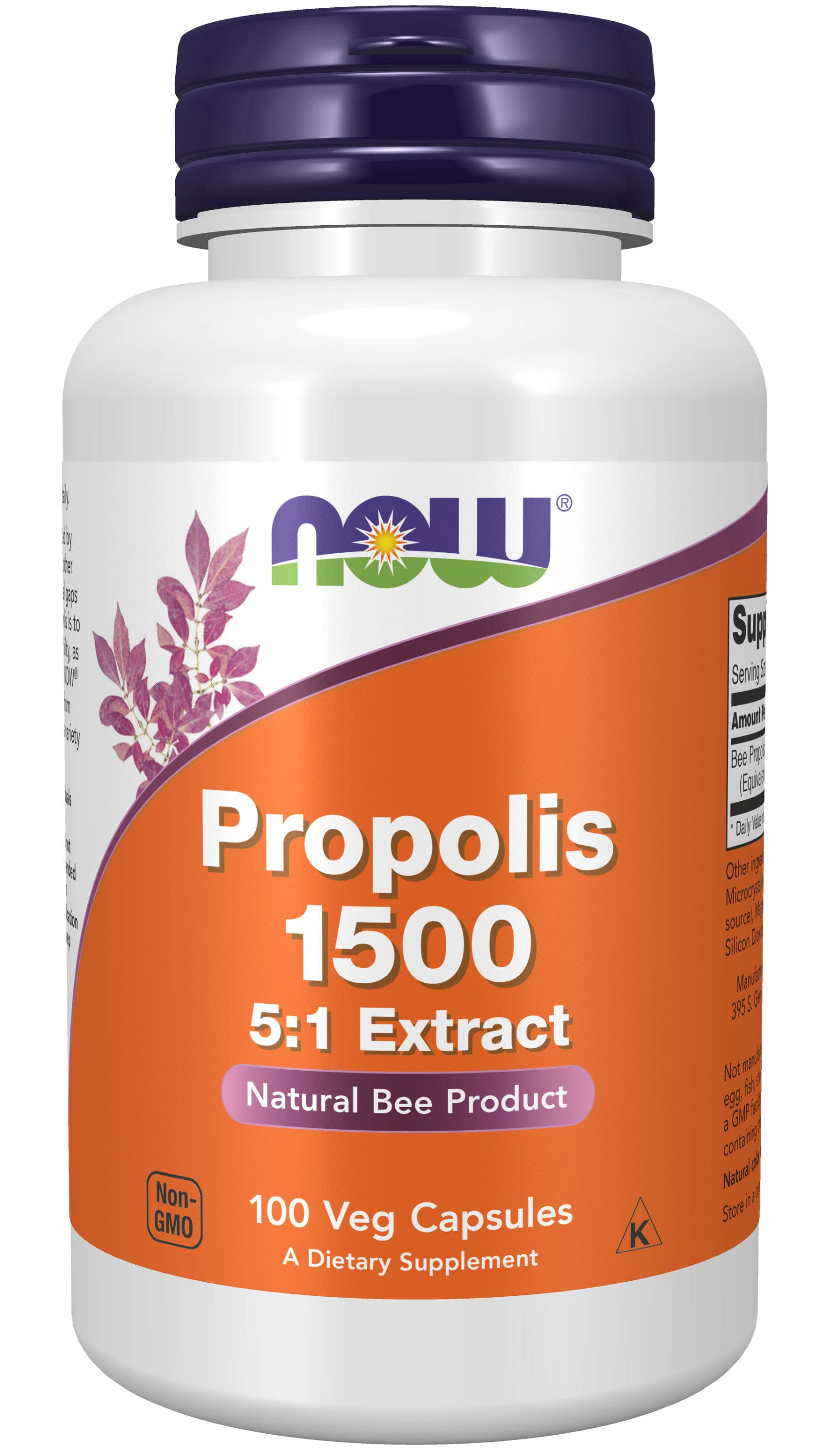 Now Foods Propolis 1500 Dietary Supplement - 100 Capsules
