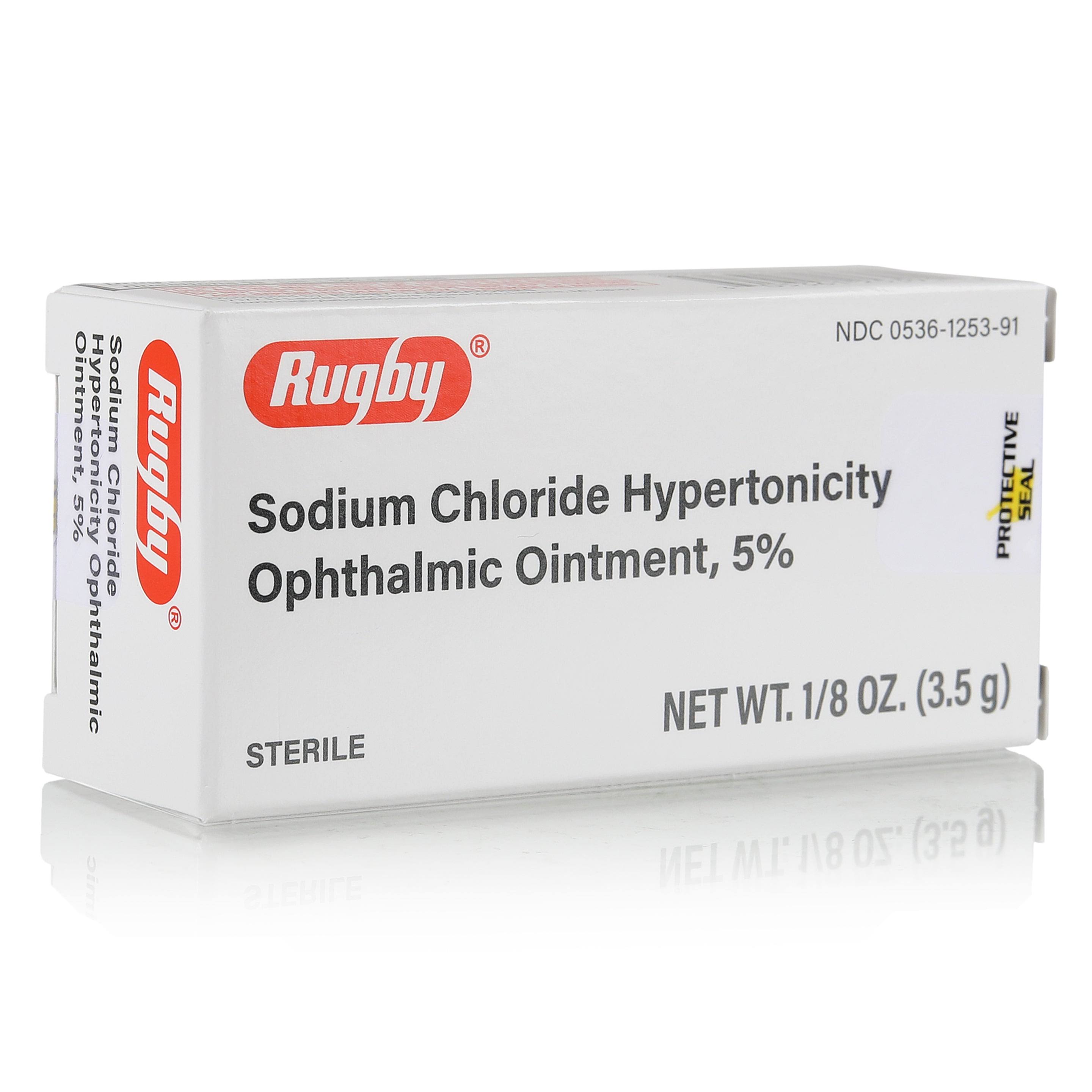 Rugby Sodium Chloride Hypertonicity Ophthalmic Ointment, 5% 1/8 oz