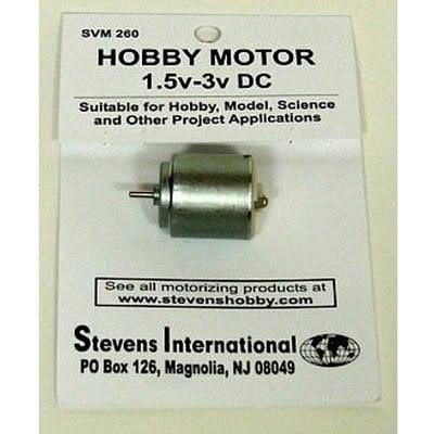1.5 to 3V DC Small Electric Motor Round Can for Slower RPMs by Stevens International