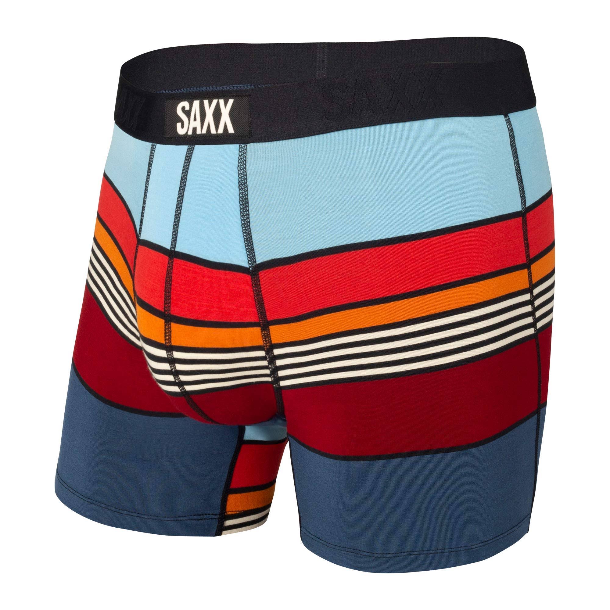 Saxx Vibe Boxer Brief Navy Super Stripe M