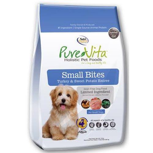 PureVita Small Bites Grain Free Turkey & Sweet Potato Recipe Dry Dog Food, 15 lbs