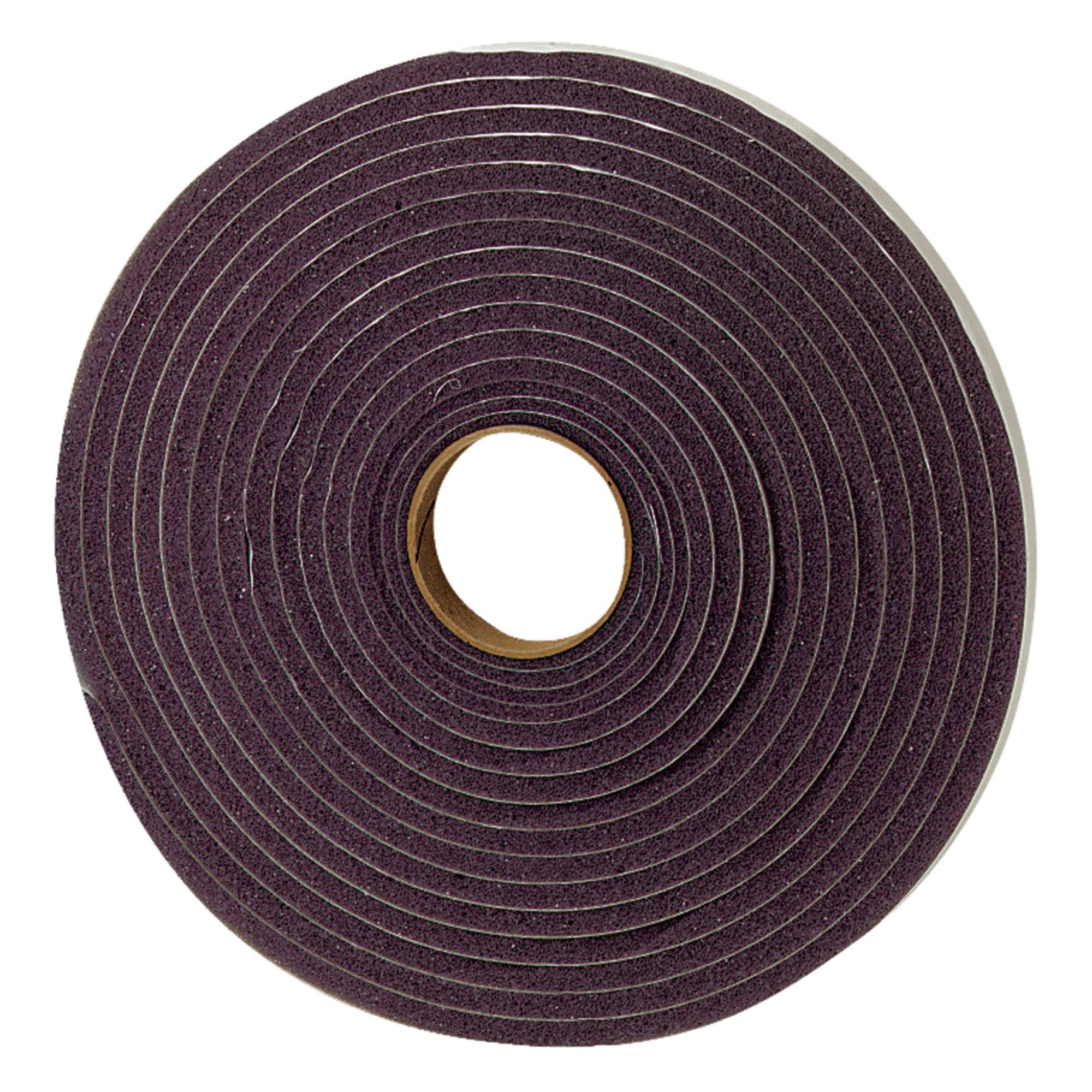 M-D 02055 Foam Tape, 3/8 in W, 17 ft L, 3/16 in Thick, Gray