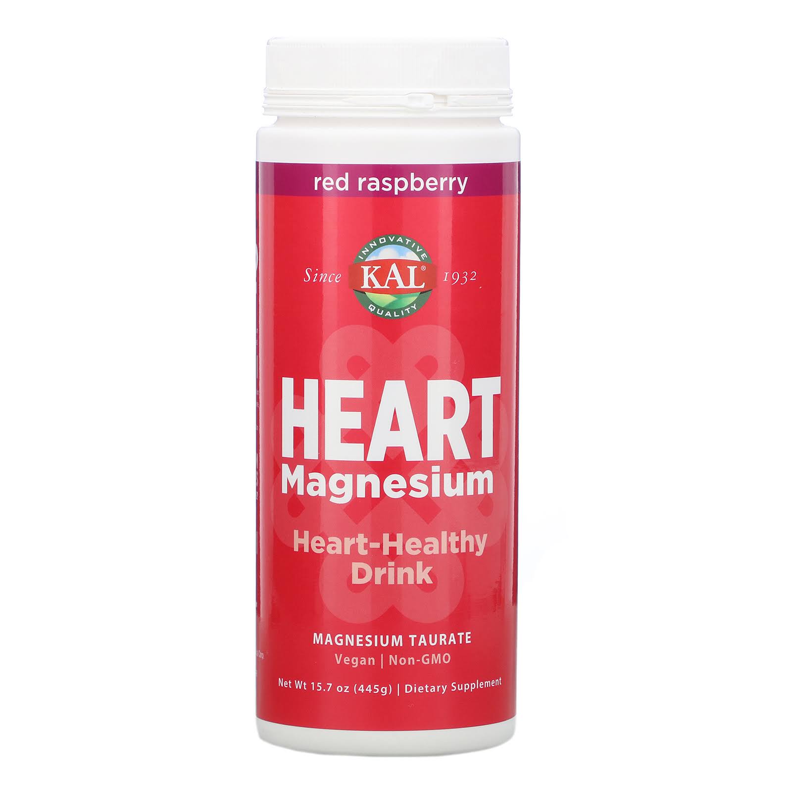 Kal - Heart Magnesium, Red Raspberry - 15.7 oz (445 Grams)