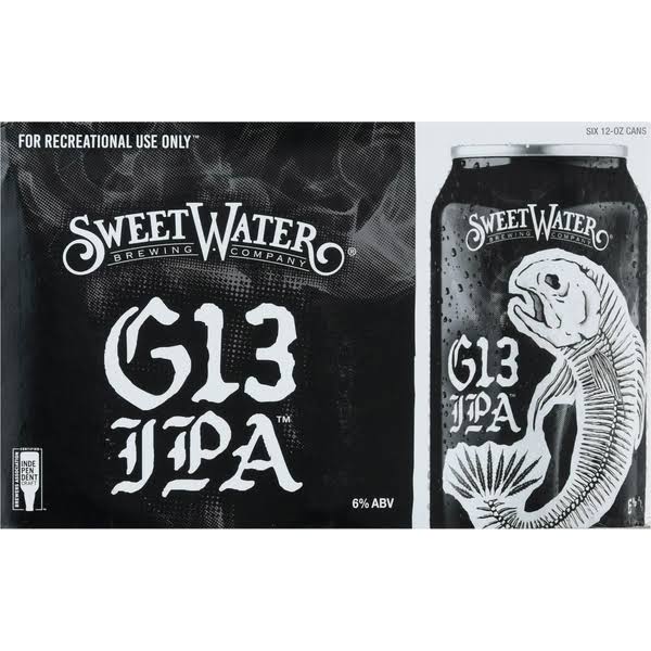 Sweet Water Brewing Company Beer, G13 IPA - 6 pack, 12 oz cans