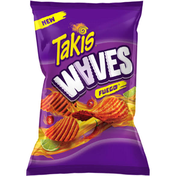 Takis Waves Fuego Hot Chili Pepper & Lime Potato Chips (71g)