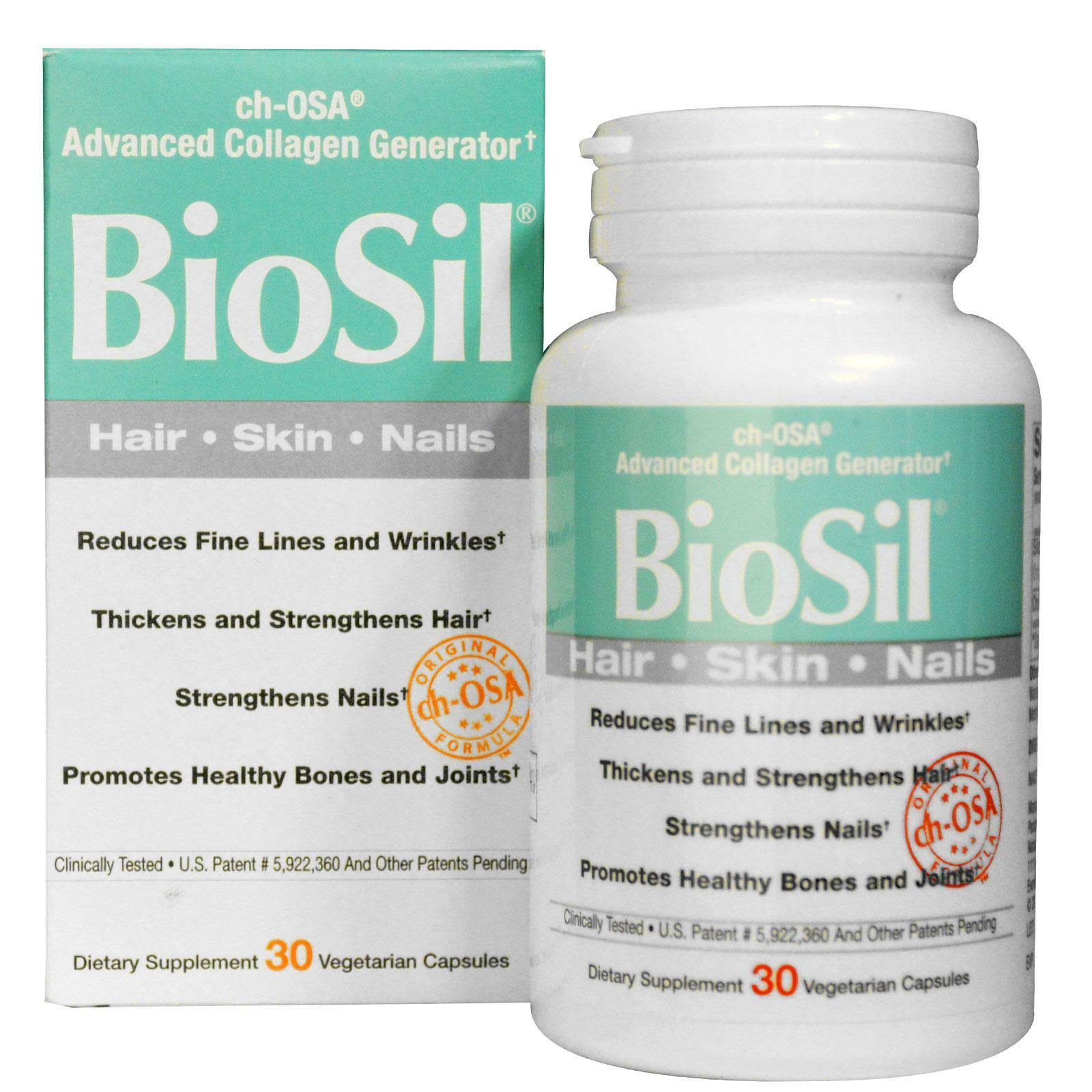 BioSil Skin Hair Nails - 30 Vegetarian Capsules