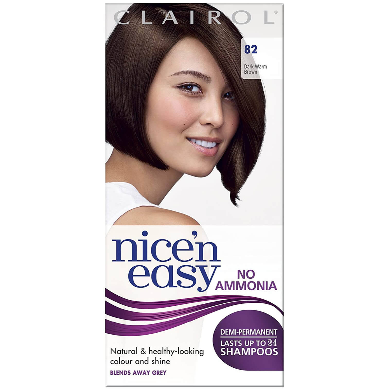 Nice'n Easy Non Permanent Hair Dye - 82 Dark Warm Brown