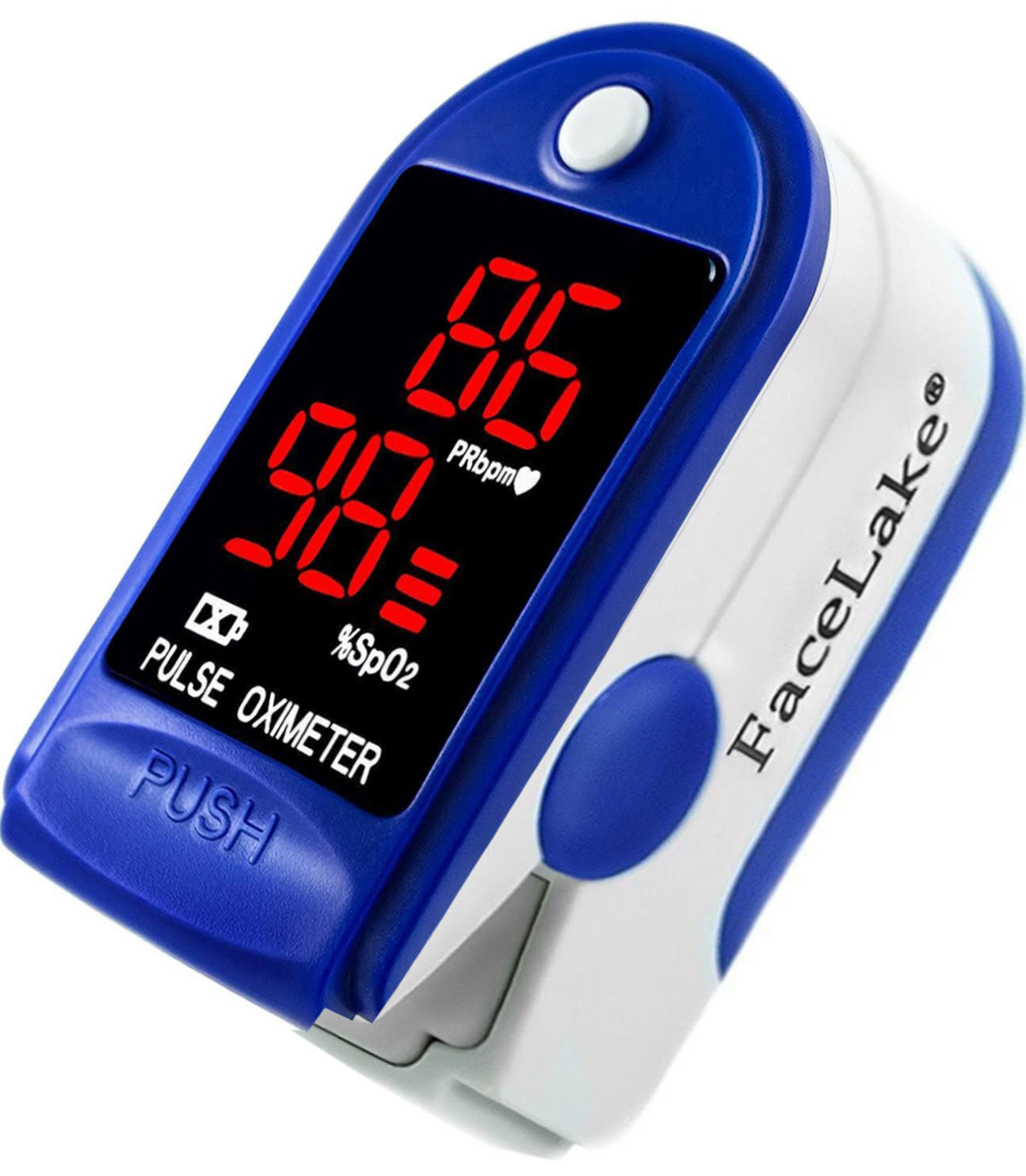Facelake Fl400 Pulse Oximeter with Neck/wrist Cord, Carrying Case and