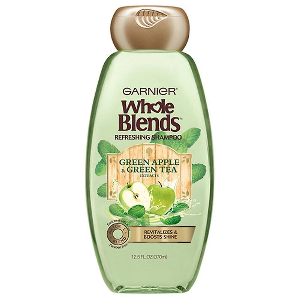 Garnier Whole Blends Shampoo - Green Apple & Green Tea, 370ml