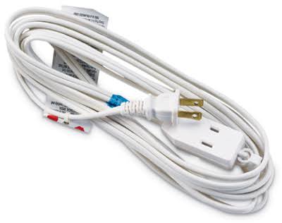 Master Electrician 09413ME Cube Tap Extension Cord - White, 12'